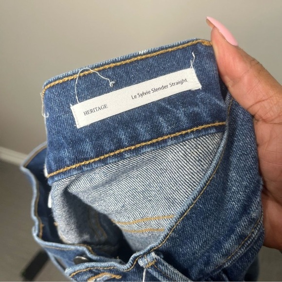 Frame‎ Women Jeans 24" Le Sylvie Slender Straight Leg Denim Wash Stretch Western - Picture 5 of 11
